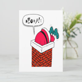 Rolig Whimsical jul Tomte fast Julkort