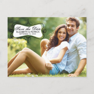 Rolig & Whimsical Save The Date Foto Kort Postkort