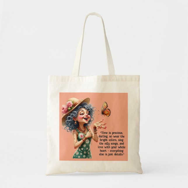 Rolig Whimsisk Dam Totebag Tygkasse (Framsidan)