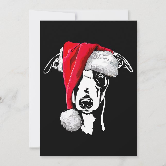 rolig whippet jultomte jul hund mamma present gåva julkort (Framsida)