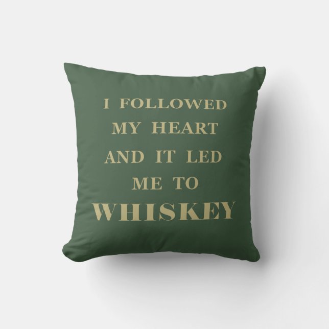 Rolig whisky-citat kudde (Framsida)