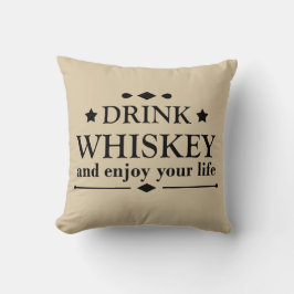 Rolig whisky-citat kudde