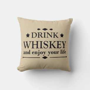 Rolig whisky-citat kudde