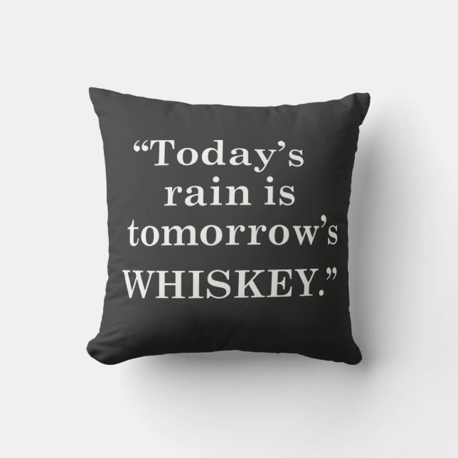 Rolig whisky-citat kudde (Framsida)