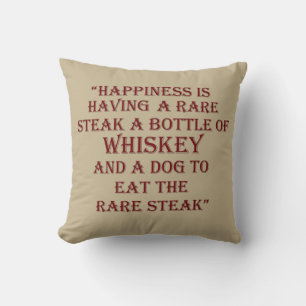 Rolig whisky-citat kudde