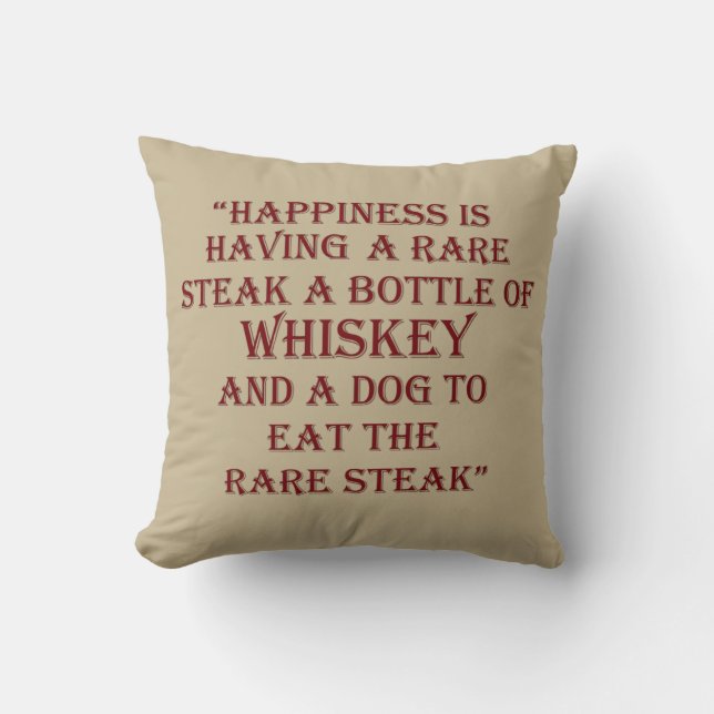 Rolig whisky-citat kudde (Framsida)