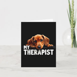 Rolig Wiener Valp Min Terapihund Dachshund Hund Kort