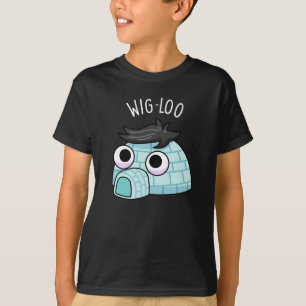 Rolig Wig-loo Ishytt Pun Färgrik Bakgrund T Shirt