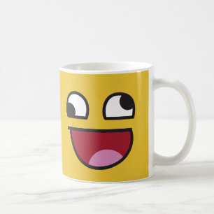 Rolig Wonky synad spelar ingen roll emoji Kaffemugg