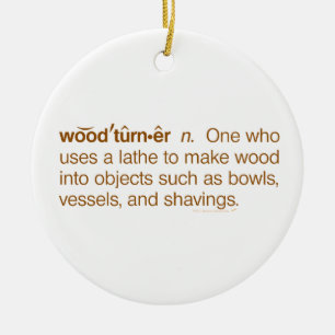 Rolig Woodturner definitionWoodturning jul Julgransprydnad Keramik