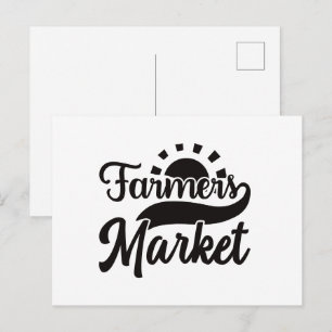 Rolig word art för bondens marknad  vykort