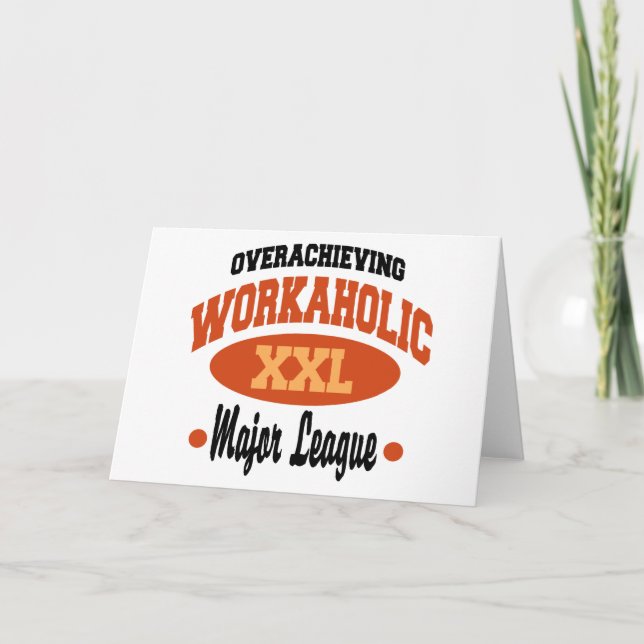 Rolig Workaholic Helgkort (Framsida)
