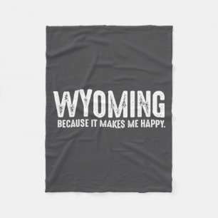 Rolig Wyoming-citat Stolt Oss Stat Resident Jok  Fleecefilt