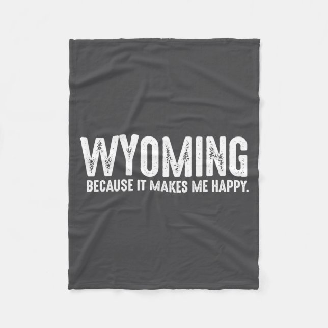 Rolig Wyoming-citat Stolt Oss Stat Resident Jok  Fleecefilt (Framsidan)