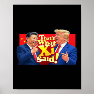 Rolig Xi Och Trump Skrattar Tröja - Det är Vad Hon Poster