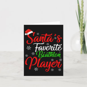 Rolig Xmas Jul Tomtens Favorit Biathlon Spelare Kr Kort