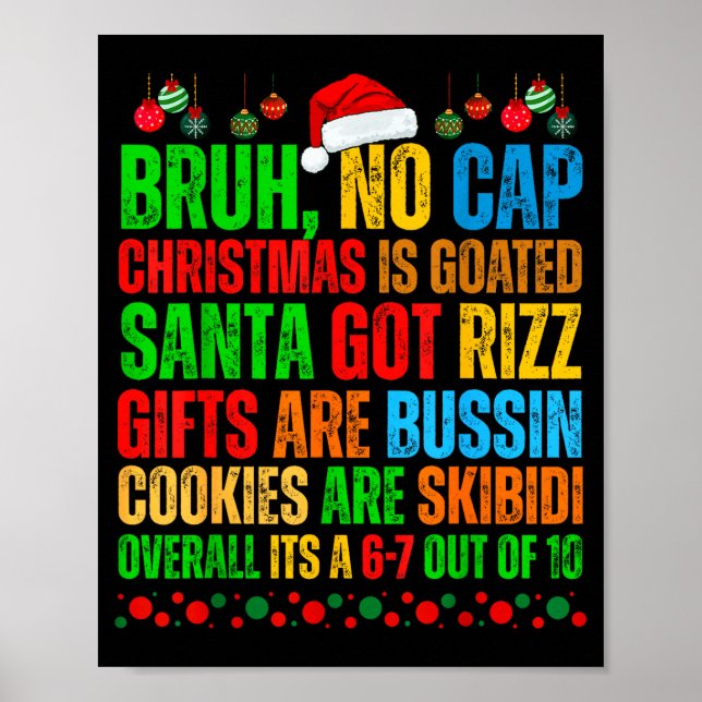 Rolig Xmas Skol Generation Alpha Gen A Slang Jul Poster (Framsidan)