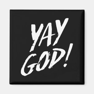 Rolig Yay Gud Grafisk Jesus Kristet Religion Gif Magnet