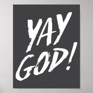 Rolig Yay Gud Grafisk Jesus Kristet Religion Gif Poster