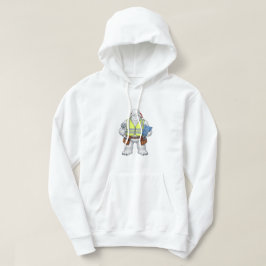 Rolig Yeti Abominable Snöman Byggnadsarbetare Hoodie