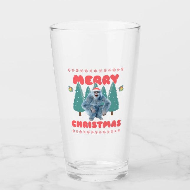 Rolig Yeti - God Jul Glaskopp (Framsida)