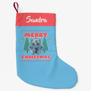 Rolig Yeti - God Jul Personlig Liten Julstrumpa
