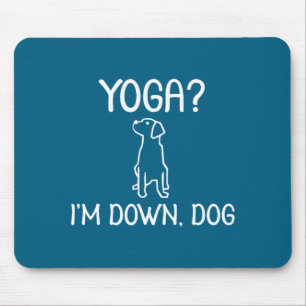 Rolig Yoga Jag är Down Dog Familje Skämt Sarcastic Musmatta