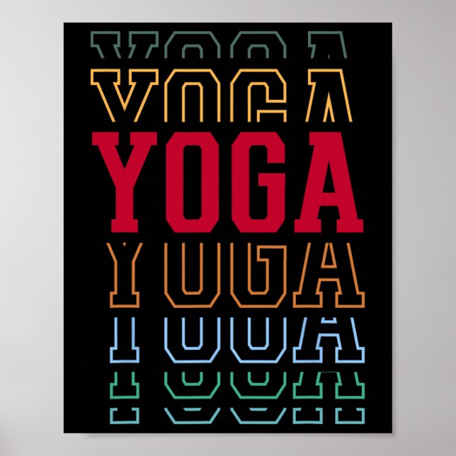 Rolig Yoga Lagertext Instruktör Coach _1  Poster (Framsidan)
