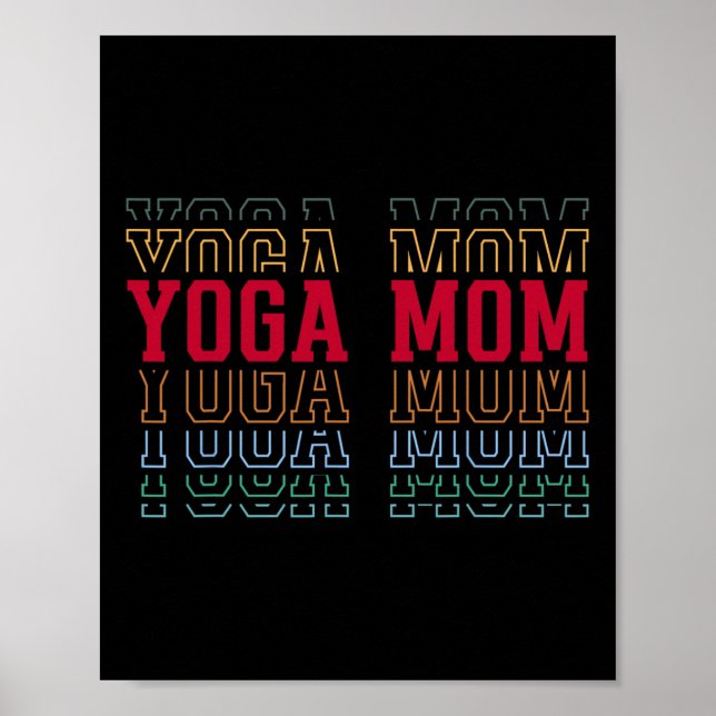 Rolig Yoga-Mamma Lagertext Mor Mama Tränare  Poster (Framsidan)