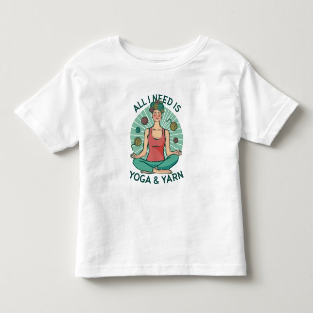 Rolig Yoga Stickning Design T Shirt (Framsida)
