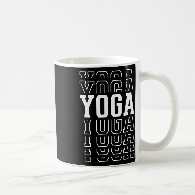 Rolig Yoga Text Lager Instruktör Coach  Kaffemugg (Höger)