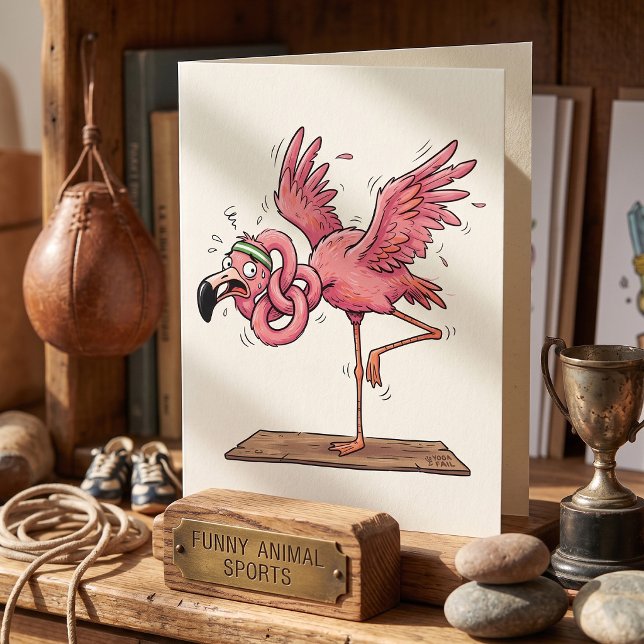 Rolig yogafal med flamingo kort (Skapare uppladdad)