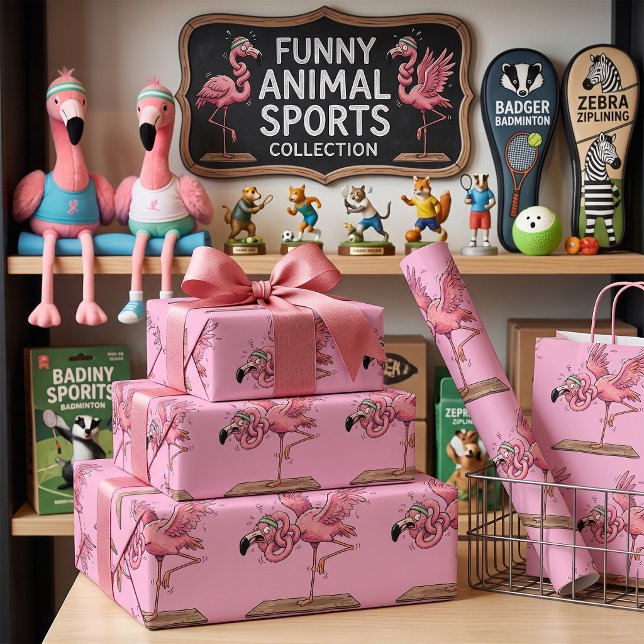Rolig yogafal med flamingo presentpapper (Skapare uppladdad)