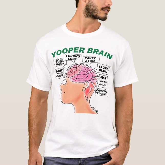 ROLIG YOOPER-HJÄRNT-TRÖJA FÖR YOOPERS T-SHIRT (Framsida)