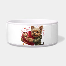 Rolig Yorkie Alla hjärtans dag-mugg | Bedårande Yo