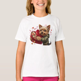 Rolig Yorkie Alla Hjärtans Dag Mugg | Bedårande Yo T Shirt