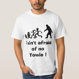 Rolig Yowie parodi på evolution Tee