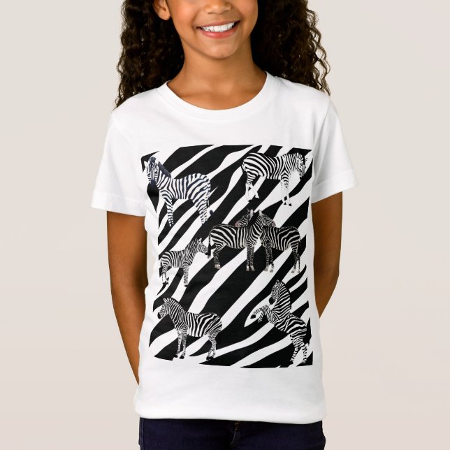 Rolig Zebra Älskare T Shirt (Framsida)