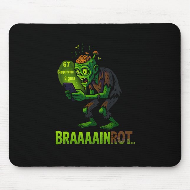 Rolig Zombie Brainrot Meme 6 7 Halloween Pojkar Ba Musmatta (Framsidan)