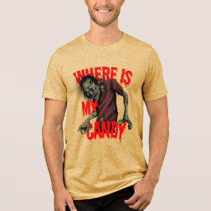 Rolig Zombie Godis Halloween Skräck Gag T Shirt