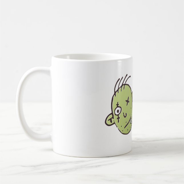 Rolig Zombie halloween Kaffemugg (Vänster)