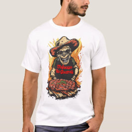 Rolig Zombie inbjuder oss att äta några revben på T Shirt