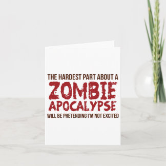Rolig Zombie-present T-shirt Apokalyps Herrar Kvin Kort