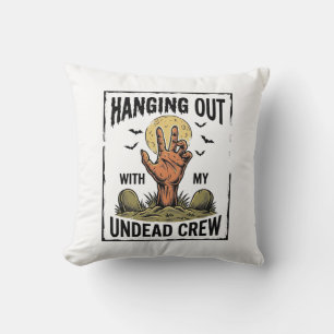 Rolig Zombie Tröja för Horror Fans Vintage Odödlig Kudde