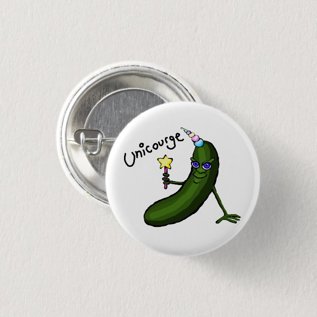 Rolig Zucchini nål märke (Framsida & baksida)