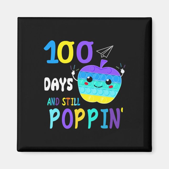 Roliga 100 dagar i skolan för Fidget Popit-älskare Magnet (Framsidan)