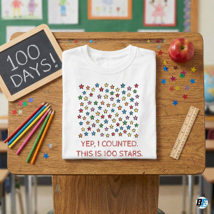 Roliga 100 Skoldagar Ja Jag Räkna 100 Stjärnor T Shirt