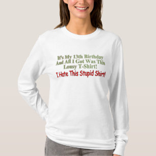 Roliga 13th födelsedaggåvor t-shirt