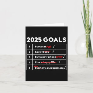 Roliga 2025 Mål Hilariska Nyår Sarcasm Humor  Kort