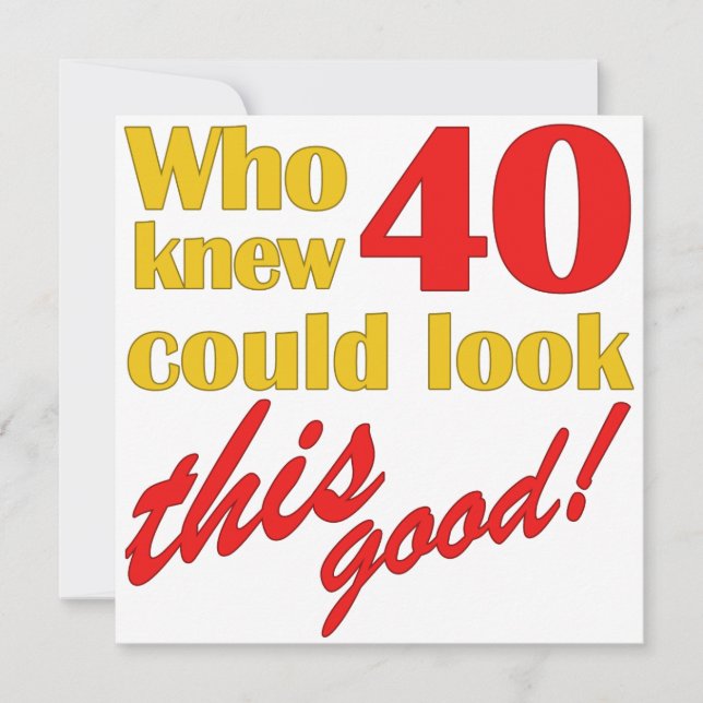 Roliga 40-årsfödelsedagsinbjudningar inbjudningar (Framsida)